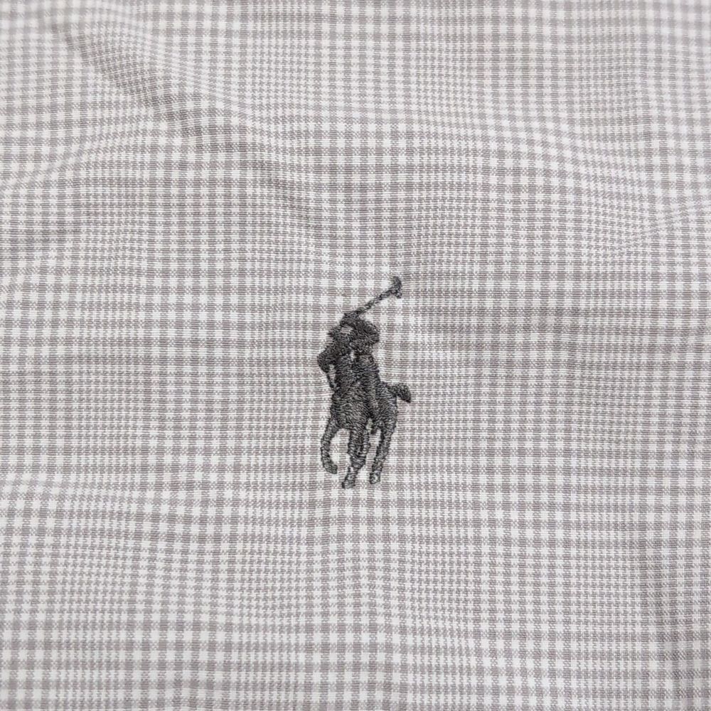 Ralph Lauren M 15.5 34/35 Men's Classic Fit‎ Grey checkered Check button Down